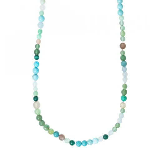 Bead Collier Mix Turkos 80 cm
