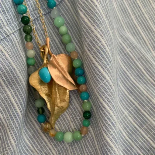 Bead Collier Mix Turkos 80 cm