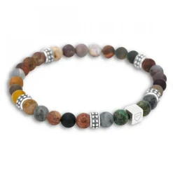Beadsarmband Silver Jaspis