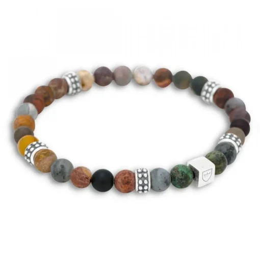 Beadsarmband Silver Jaspis