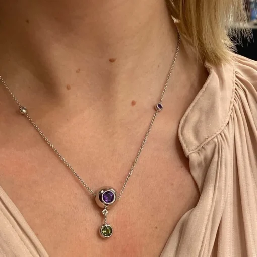 Bobbel Collier Vitguld