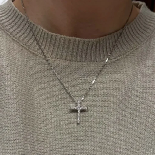 Diamantkors Vitguld