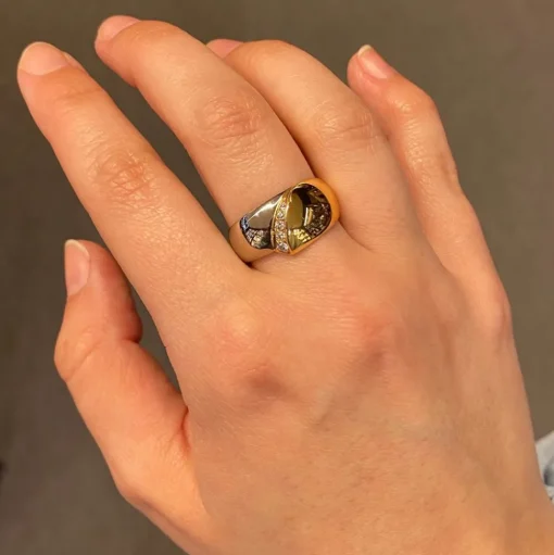 Diamantring Tvåfärgad