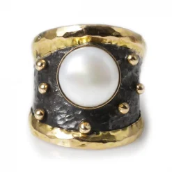 Empire Gold Pearl Ring
