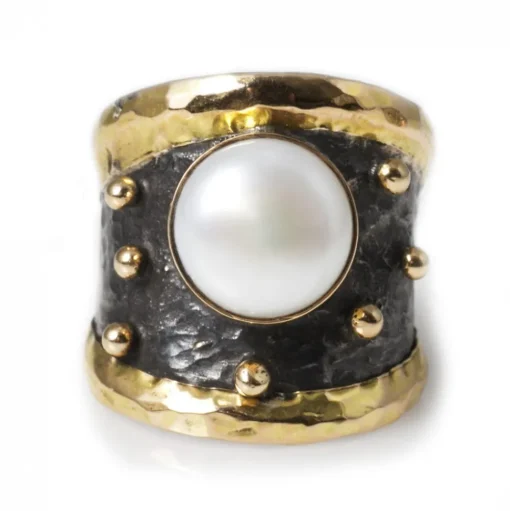 Empire Gold Pearl Ring