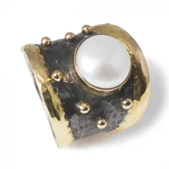 Empire Gold Pearl Ring