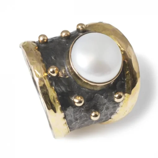 Empire Gold Pearl Ring