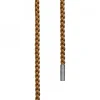 Flätad Sidensnodd Camel Silver