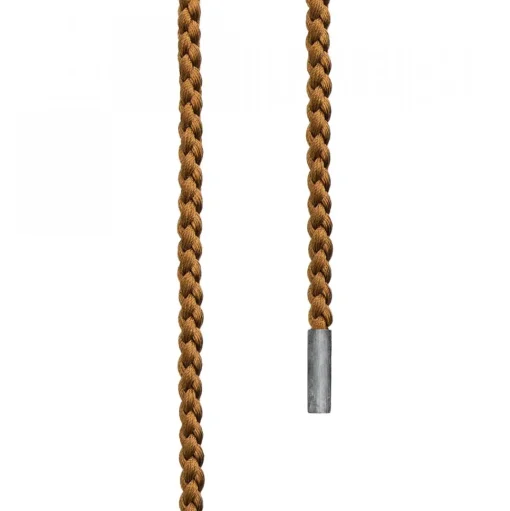 Flätad Sidensnodd Camel Silver
