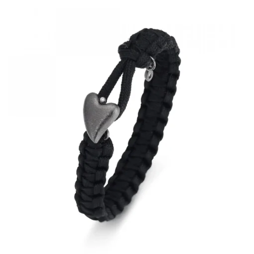 From Soldier to Soldier Armband Hjärta Oxid Svart