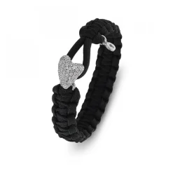 From Soldier to Soldier Armband Hjärta Pavé Svart