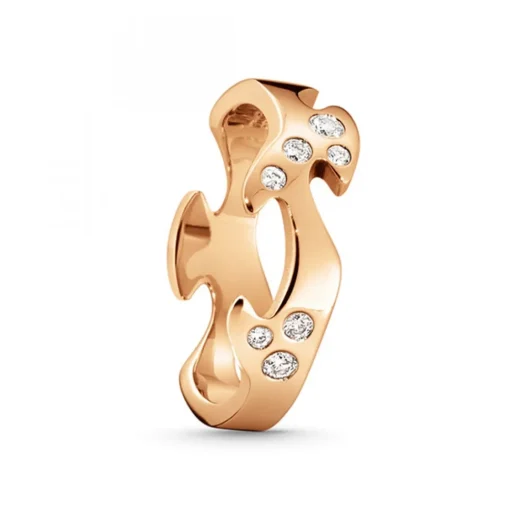 Fusion Mittenring Roséguld Diamanter