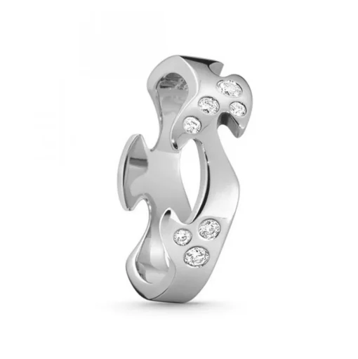 Fusion Mittenring Vitguld Diamanter