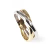 Guldring Kryss Vitguld/Guld