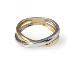 Guldring Kryss Vitguld/Guld