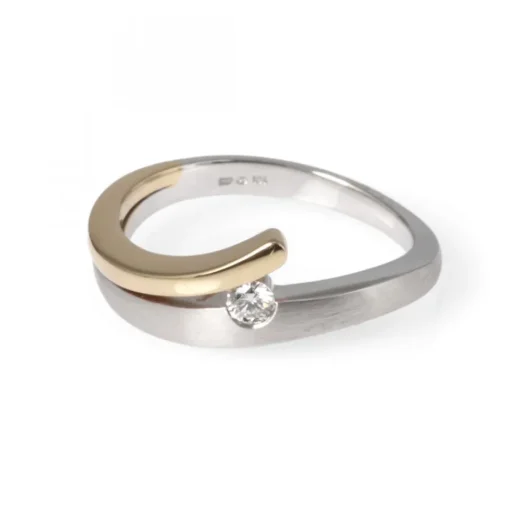 Guldring Våg Vitguld/guld