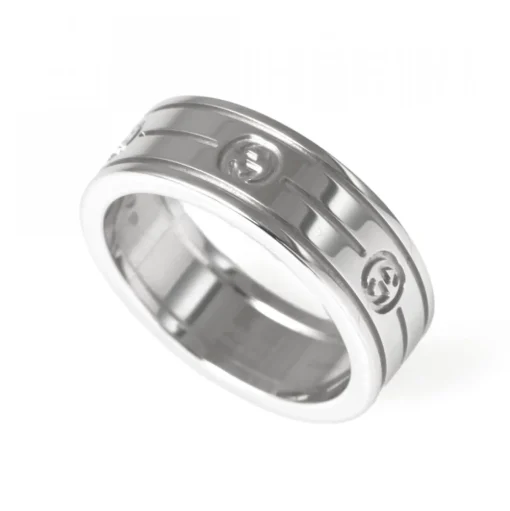 Interlocked Ring Vitguld