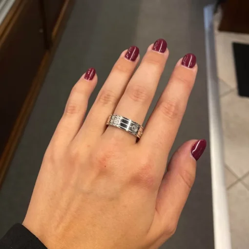Interlocked Ring Vitguld