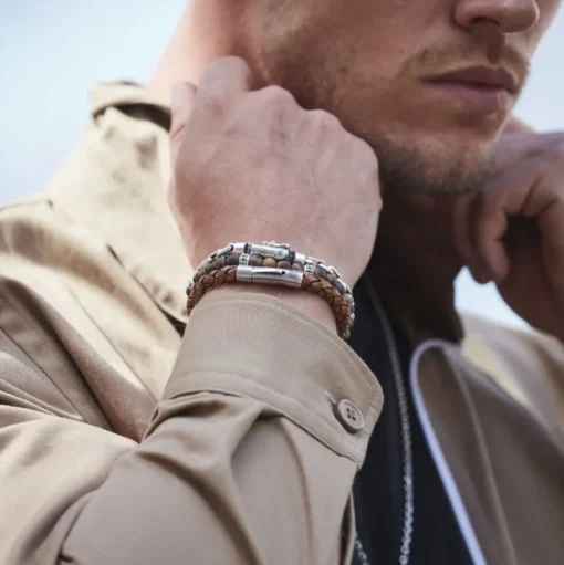 Läderarmband Brun