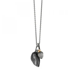 Leaves Hänge Oxiderat Silver 3 cm