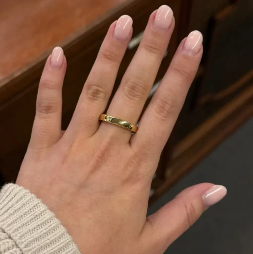 Logo Noneau Slät Guldring 3,5mm Engelbert