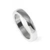 Logo Noneau Slät Ring Vitguld 4mm