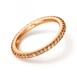 Love Bands Rosé Ring Chokladbruna Diamanter