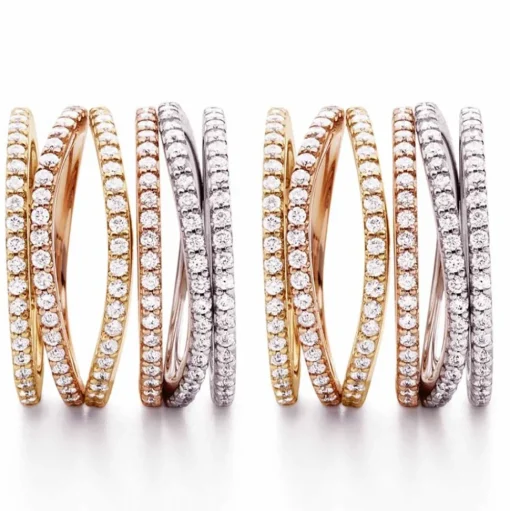 Love Bands Rosé Ring Chokladbruna Diamanter