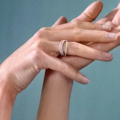 Love Bands Rosé Ring Chokladbruna Diamanter