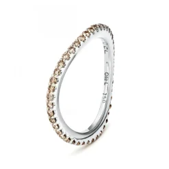 Love Bands Vitguld Ring Chokladbruna Diamanter