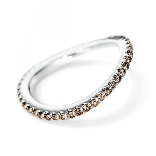 Love Bands Vitguld Ring Chokladbruna Diamanter