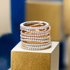 Love Bands Vitguld Ring Chokladbruna Diamanter