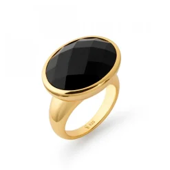 Paulina Vanity Ring Svart Obsidian