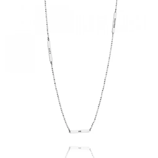 Power Plates Long Necklace 80 cm