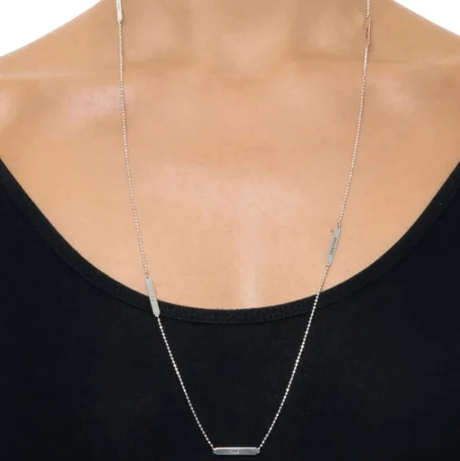 Power Plates Long Necklace 80 cm