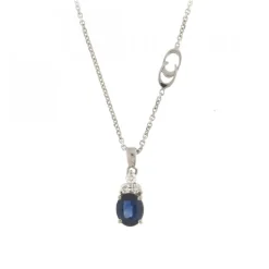 Princess Hänge Vitguld Safir