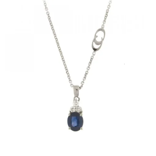 Princess Hänge Vitguld Safir
