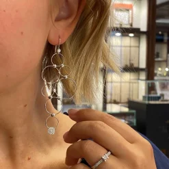 Regitze Örhängen Vitguld Diamanter