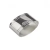 Servettring Silver Blank Ränder från Dacapo