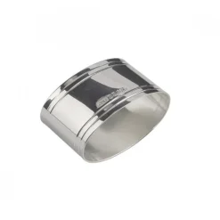 Servettring Silver Blank Ränder från Dacapo
