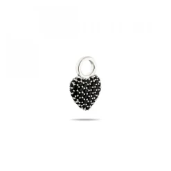 Signature Eternal Heart Mini Pendant Svart Spinell Silver