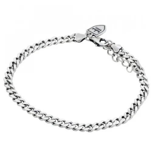 Silverarmband Pansar 4mm