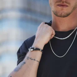 Silverhalsband Pansar 4mm