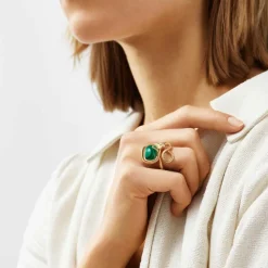 Snakes Ring Malakit