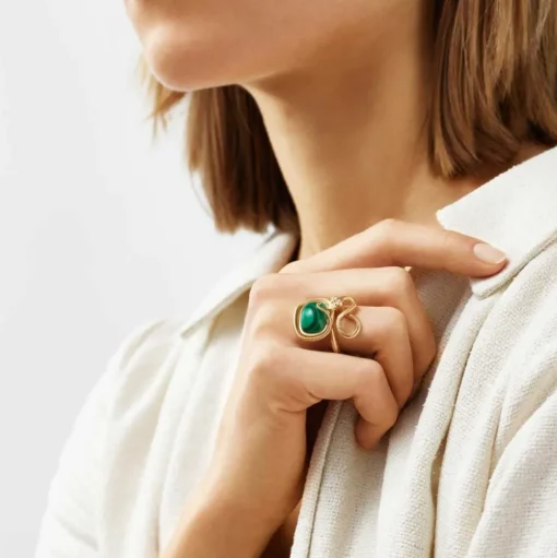 Snakes Ring Malakit