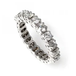 Stretch Ring 0, 96 ct Vitguld