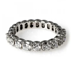 Stretch Ring 0, 96 ct Vitguld