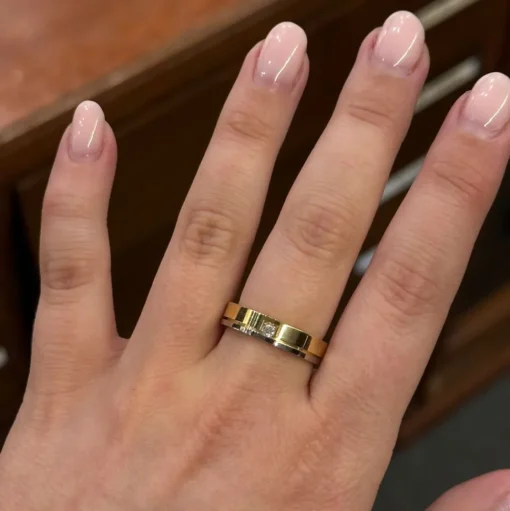Tvåfärgad Briljantring 1 Diamant 0,05ct Engelbert