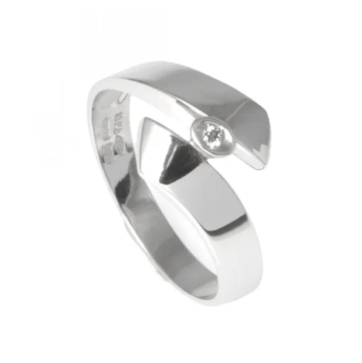 Vitguldsring Briljant 0,02ct