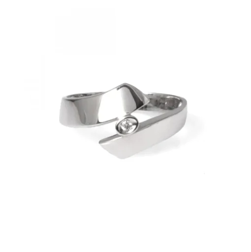 Vitguldsring Briljant 0,02ct